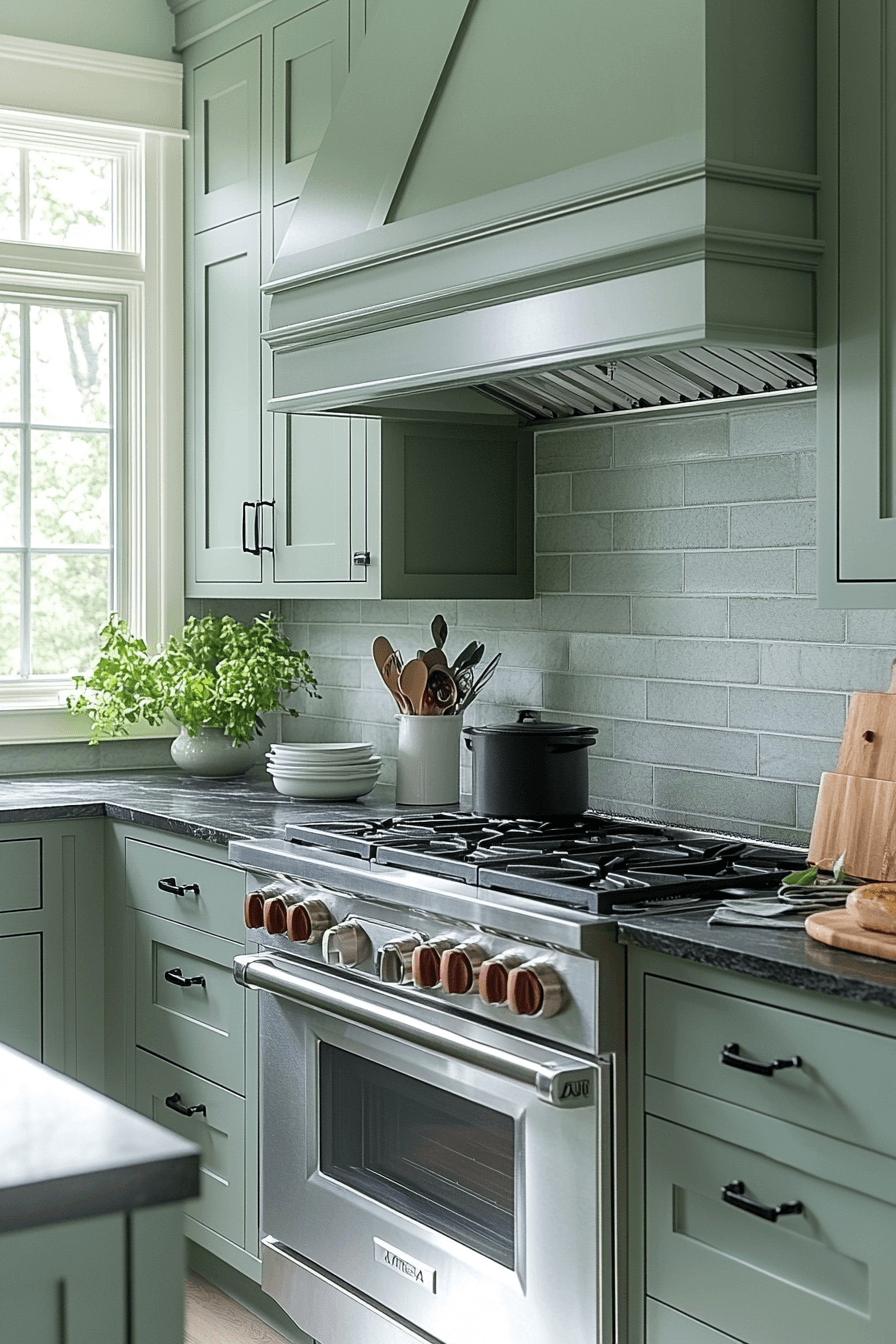 29 Clary Sage Kitchen Cabinets That Bring Fresh Style and Calm Elegance 21 clary sage kitchen cabinets