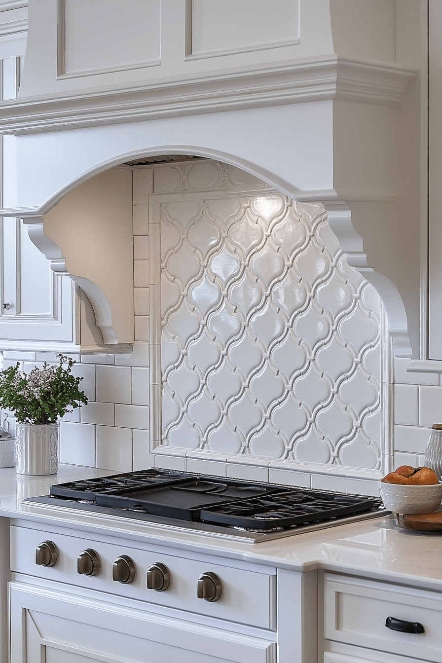 white backsplash kitchen