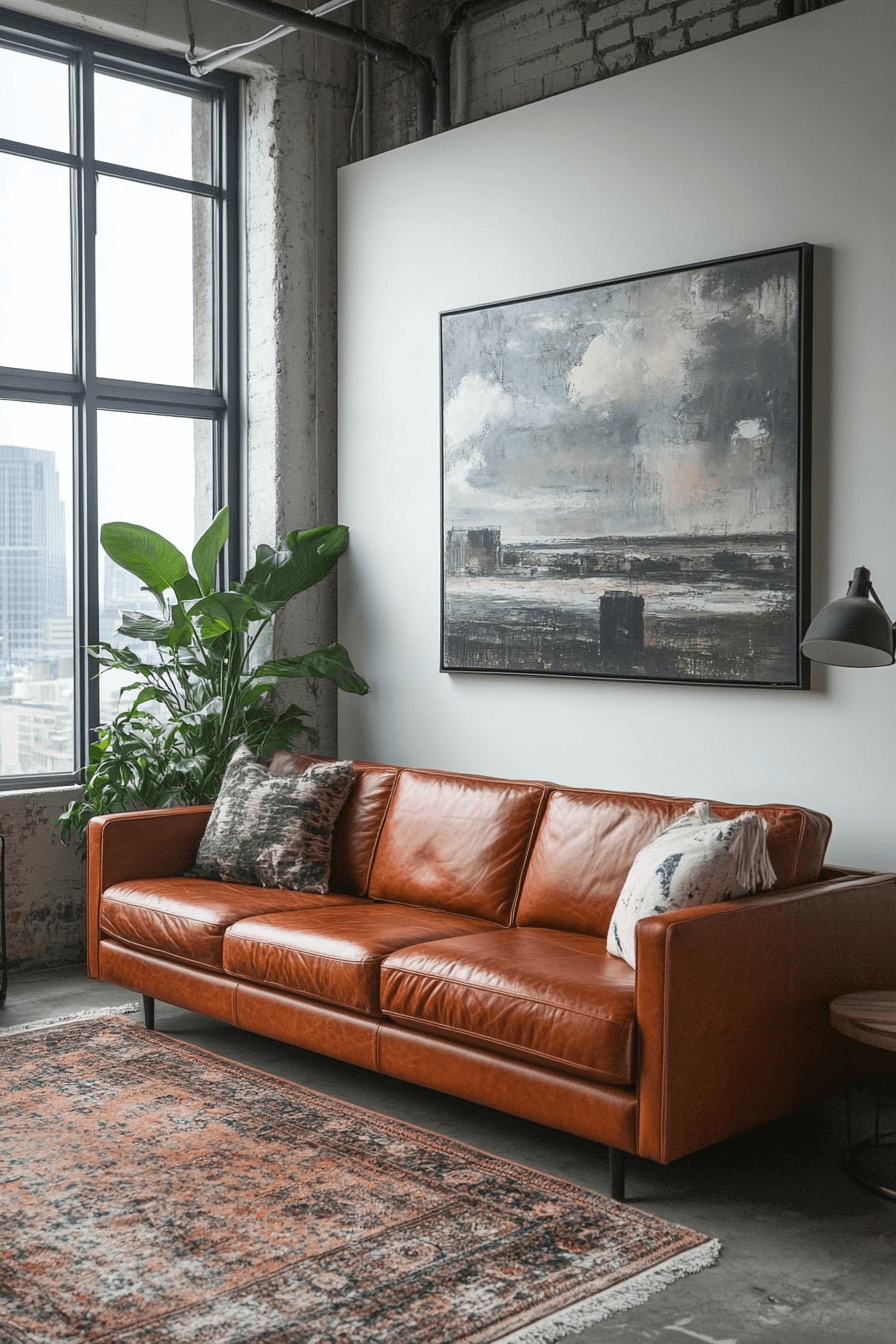 29 Cognac Couch Living Room Ideas That Bring Warm Elegance And Lasting ...