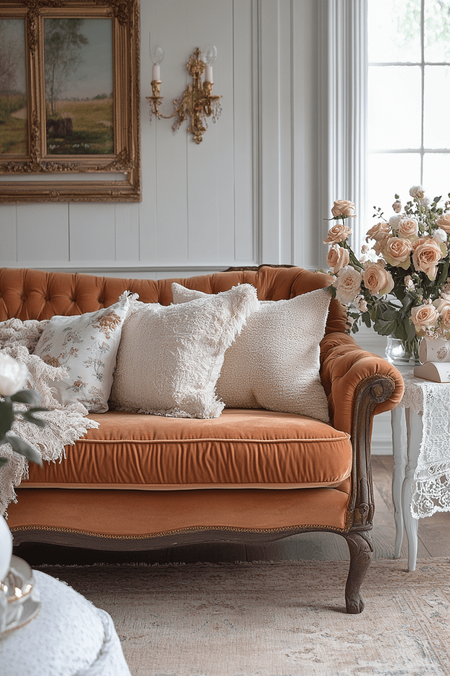 rust couch living room ideas