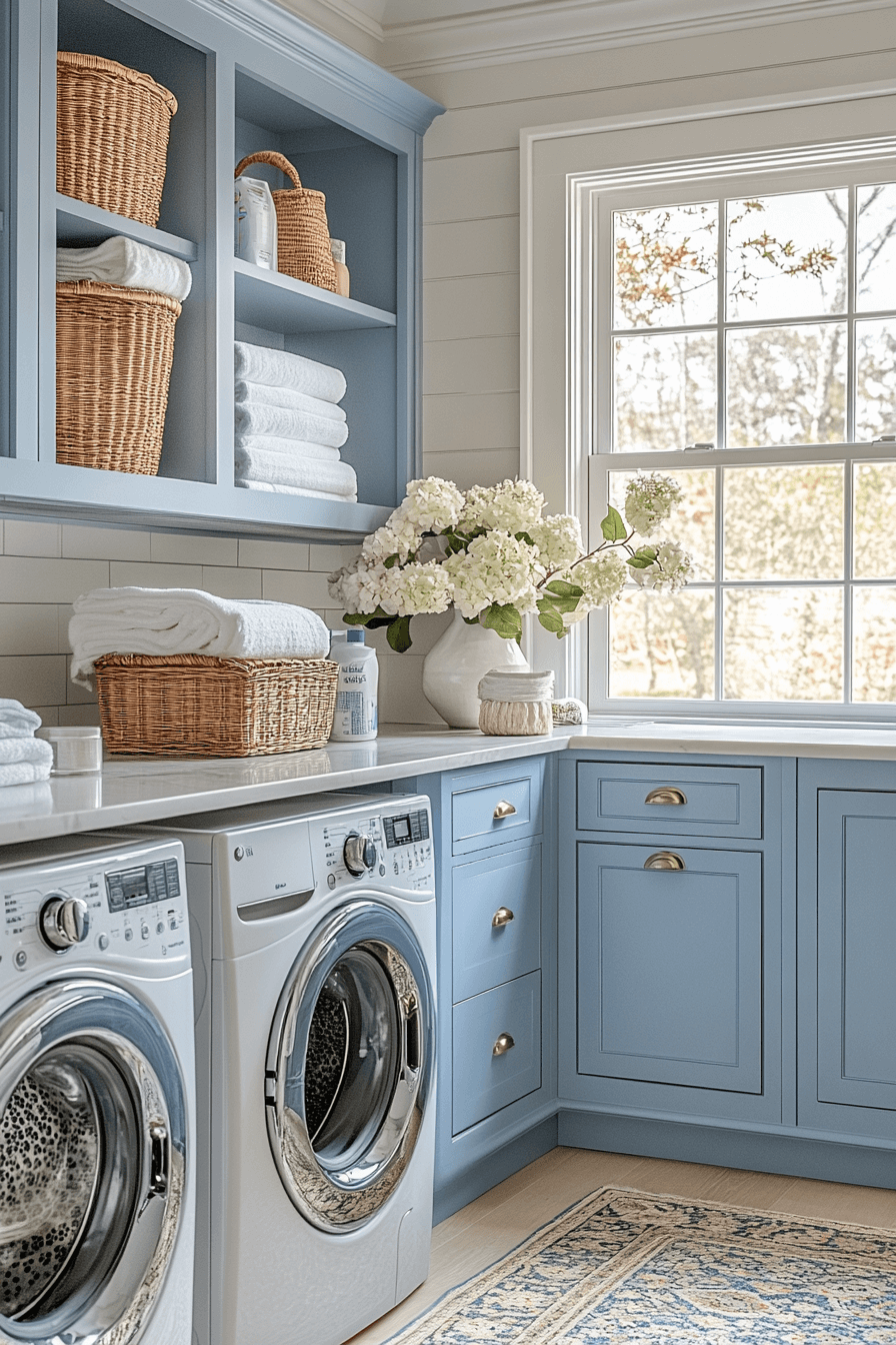 29 Blue Laundry Room Inspirations That Spark Happiness Every Wash Day ...