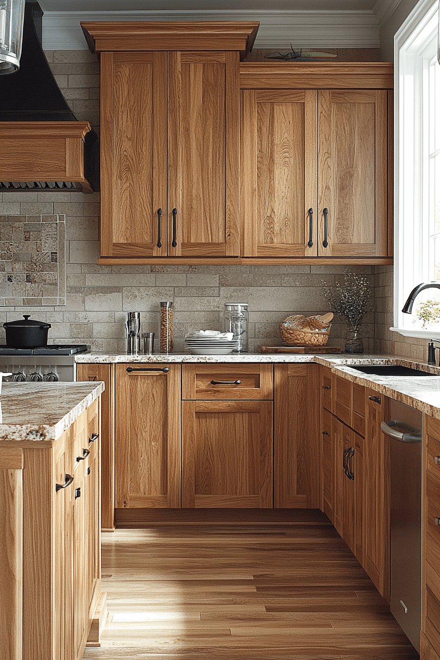 light oak kitchen cabinets