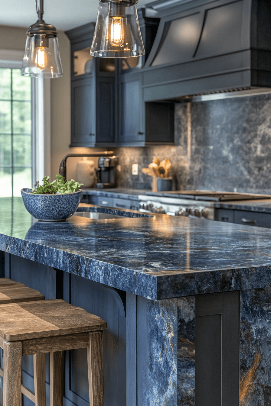 blue granite countertops