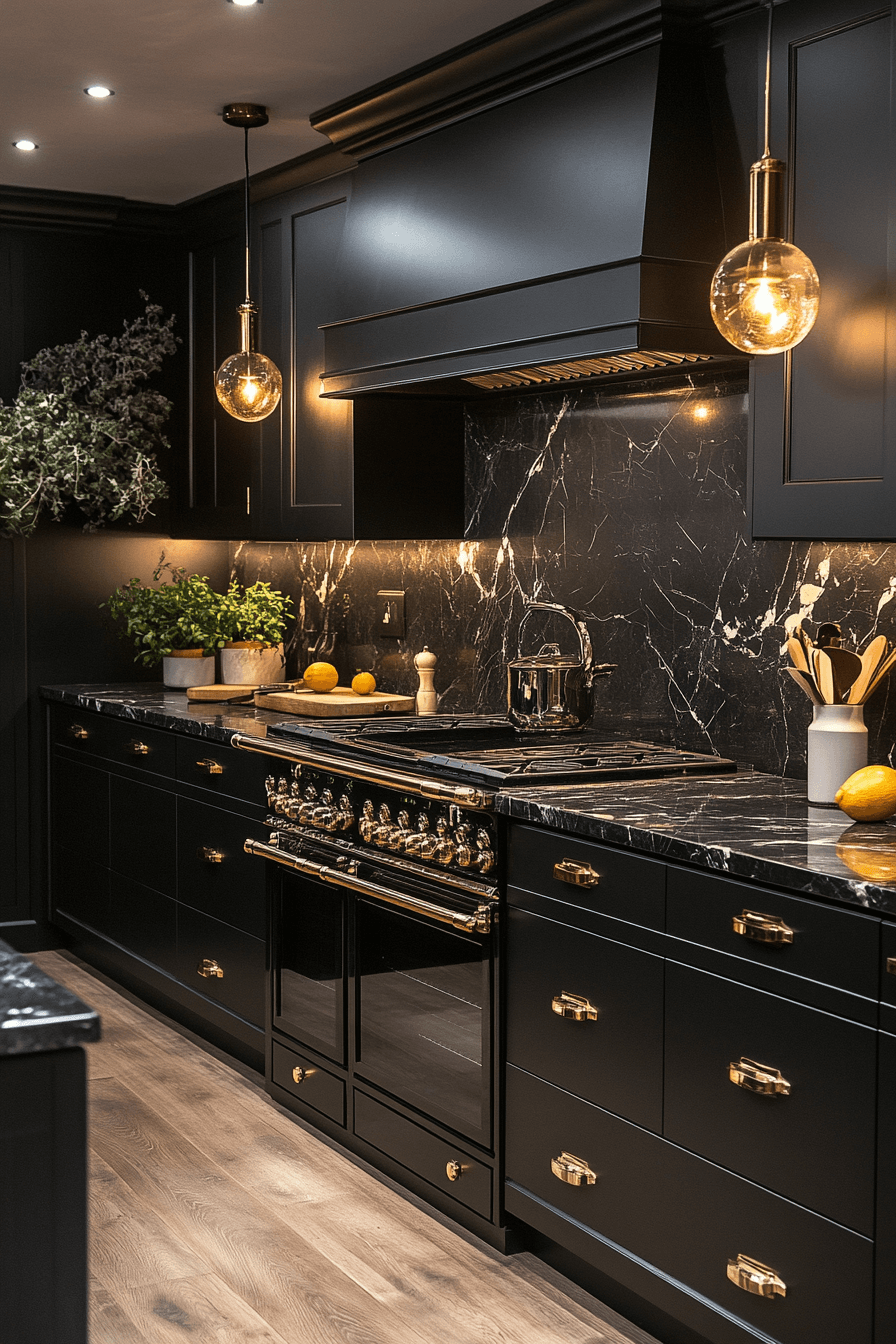black countertops