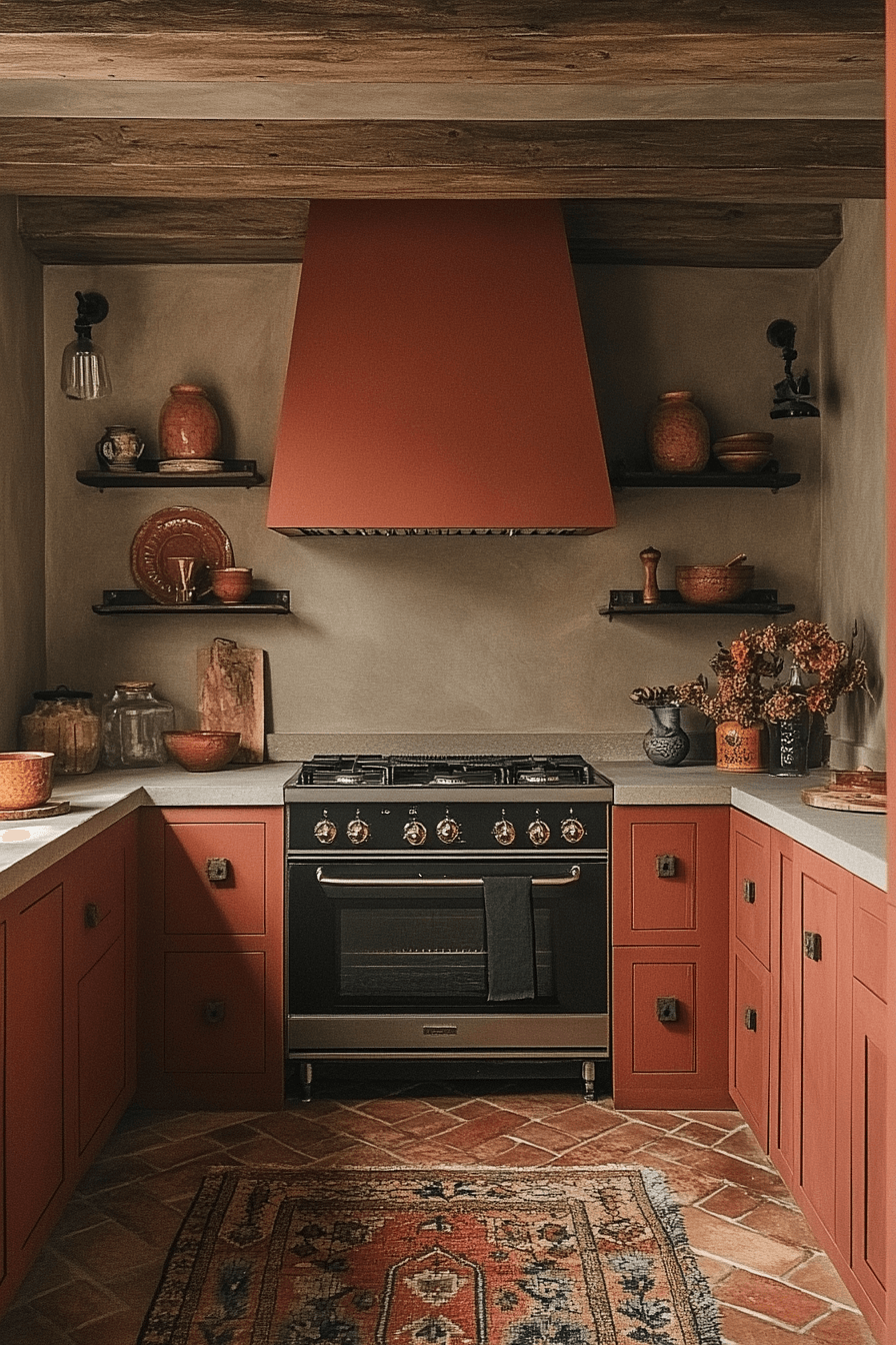29 Terracotta Kitchen Cabinets That Warm Your Home with Rustic Charm 22 terracotta kitchen cabinets