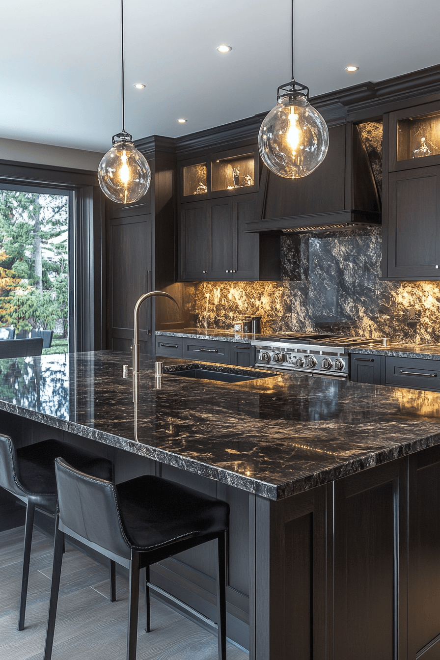 brown granite countertops