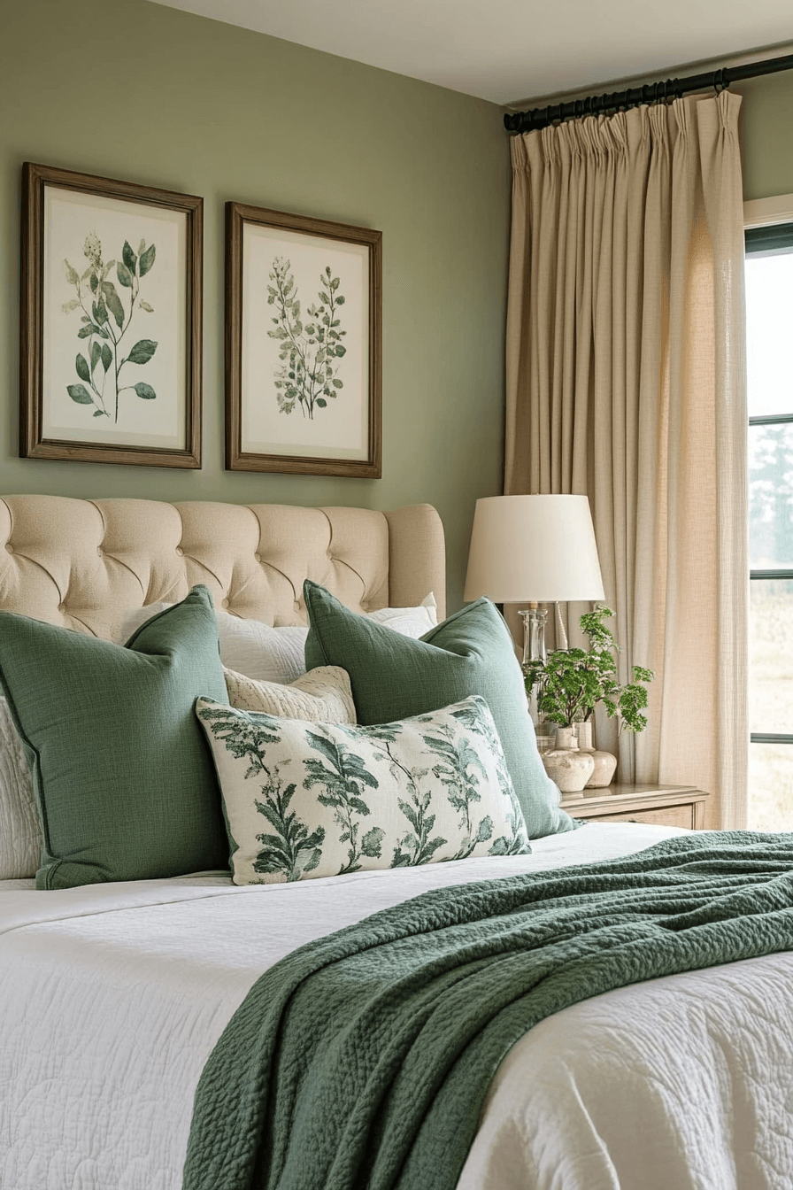 Beige And Green Bedroom Ideas