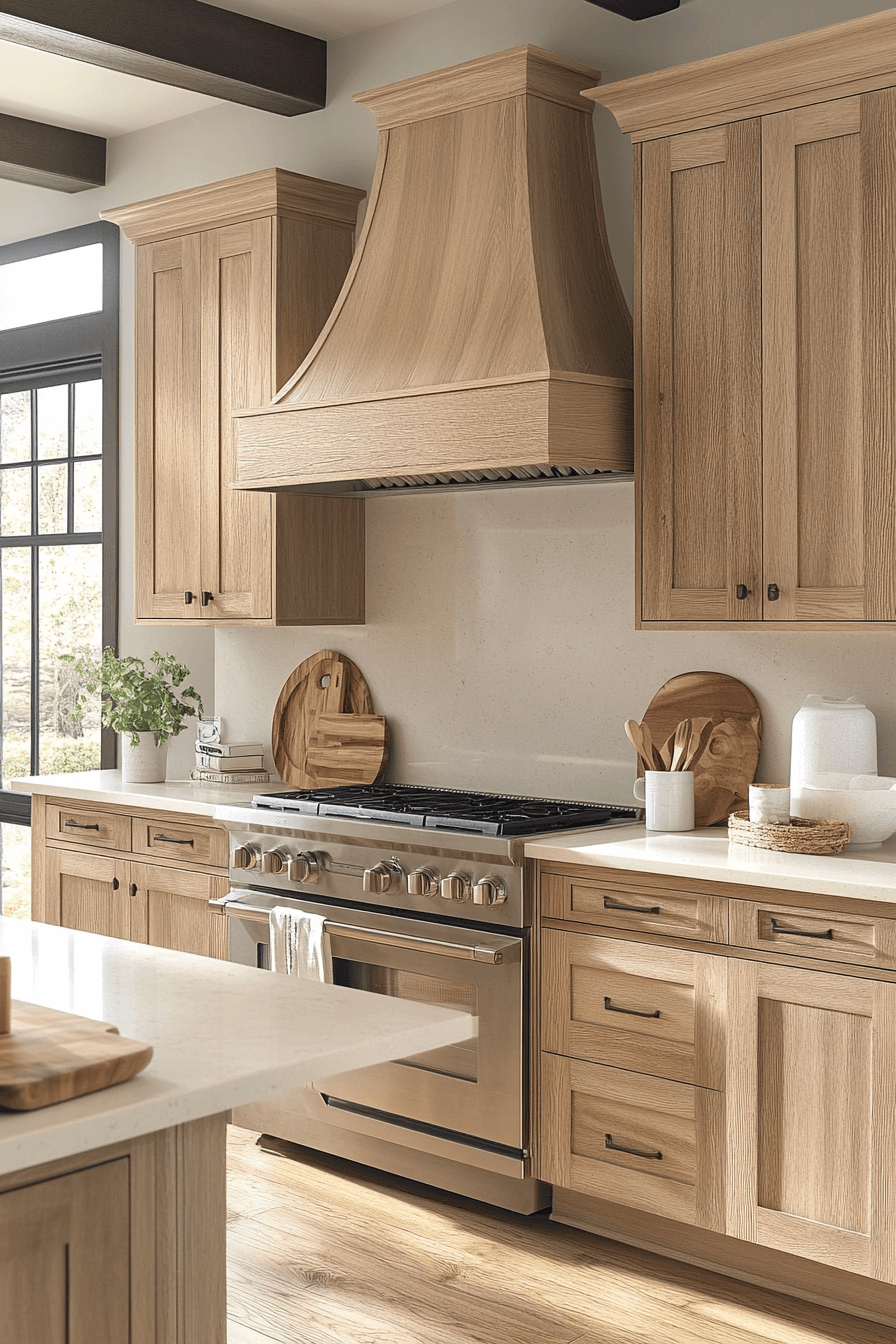 pale oak kitchen cabinets