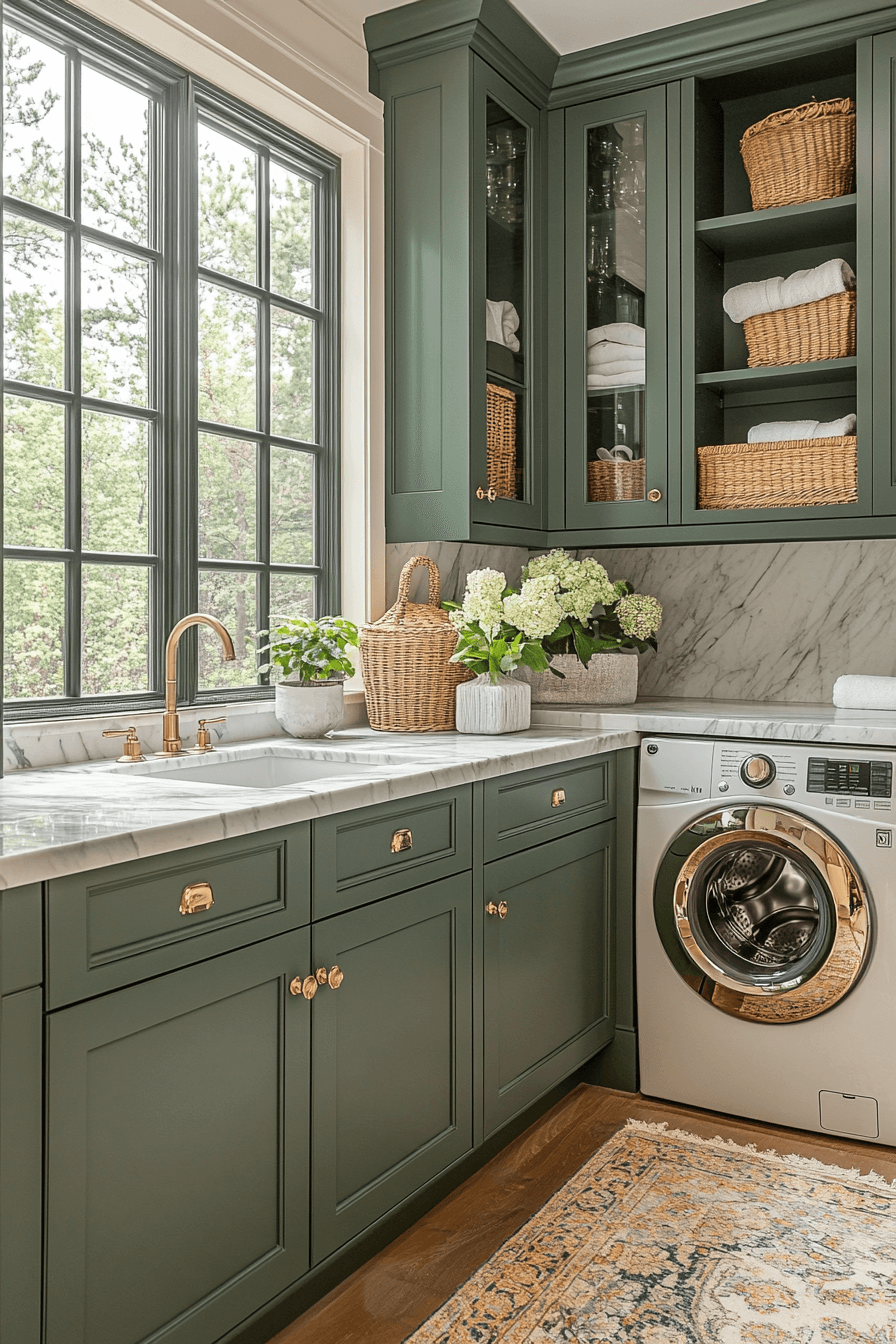 29 Green Laundry Room Designs For A Cheerful And Refreshing Space ...