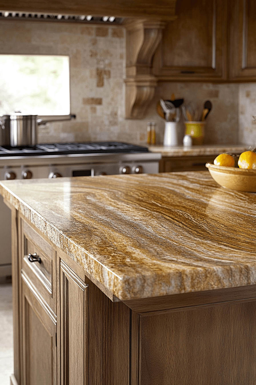 brown granite countertops