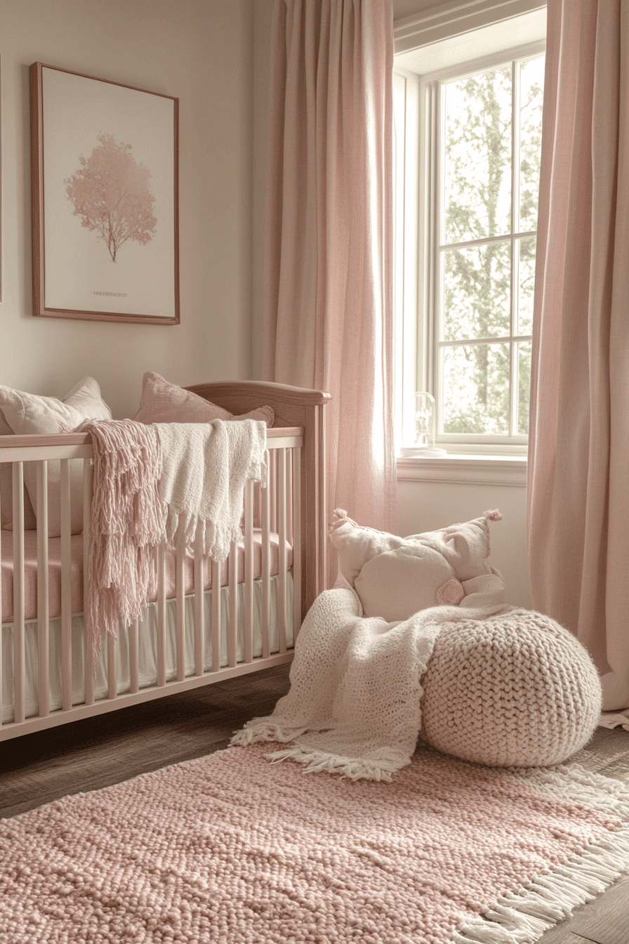 pink boho nursery