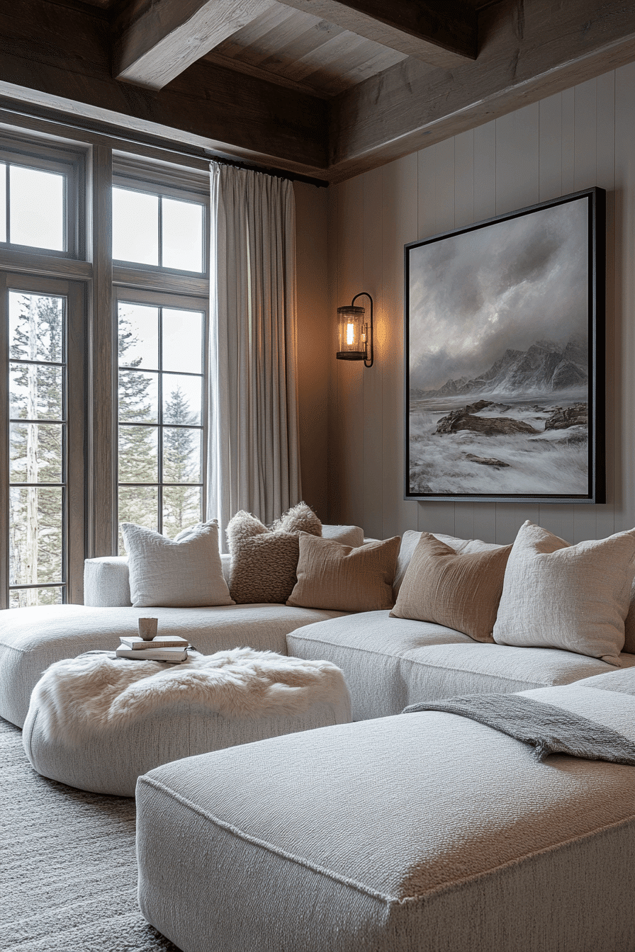 dark cottagecore living room