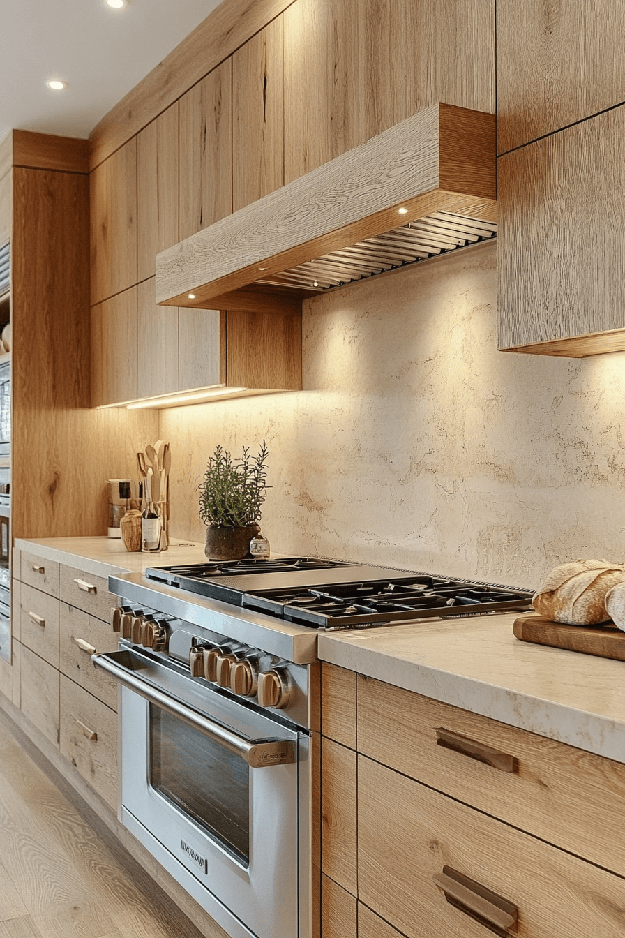 pale oak kitchen cabinets
