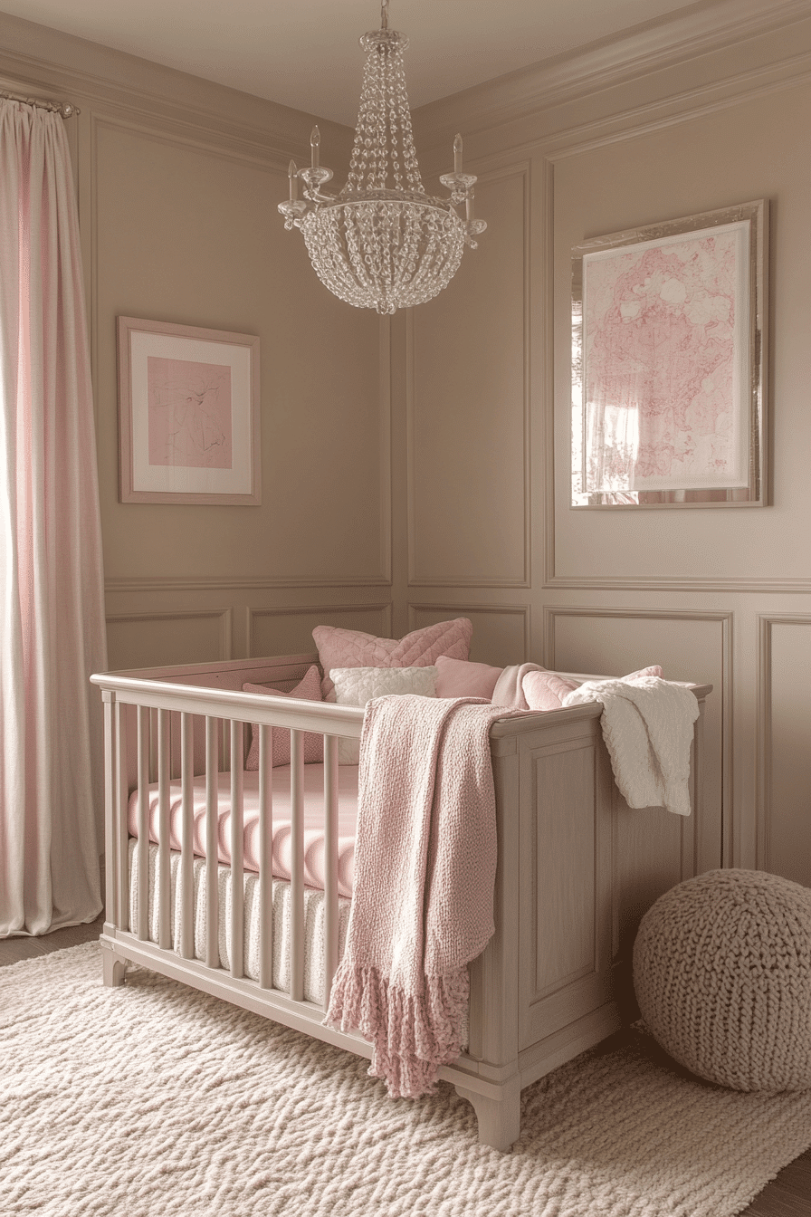 pink boho nursery