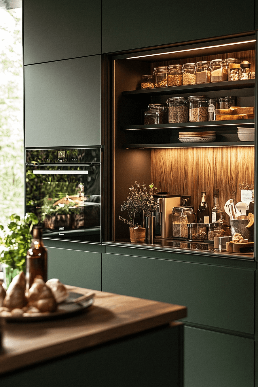 emerald green kitchen cabinets