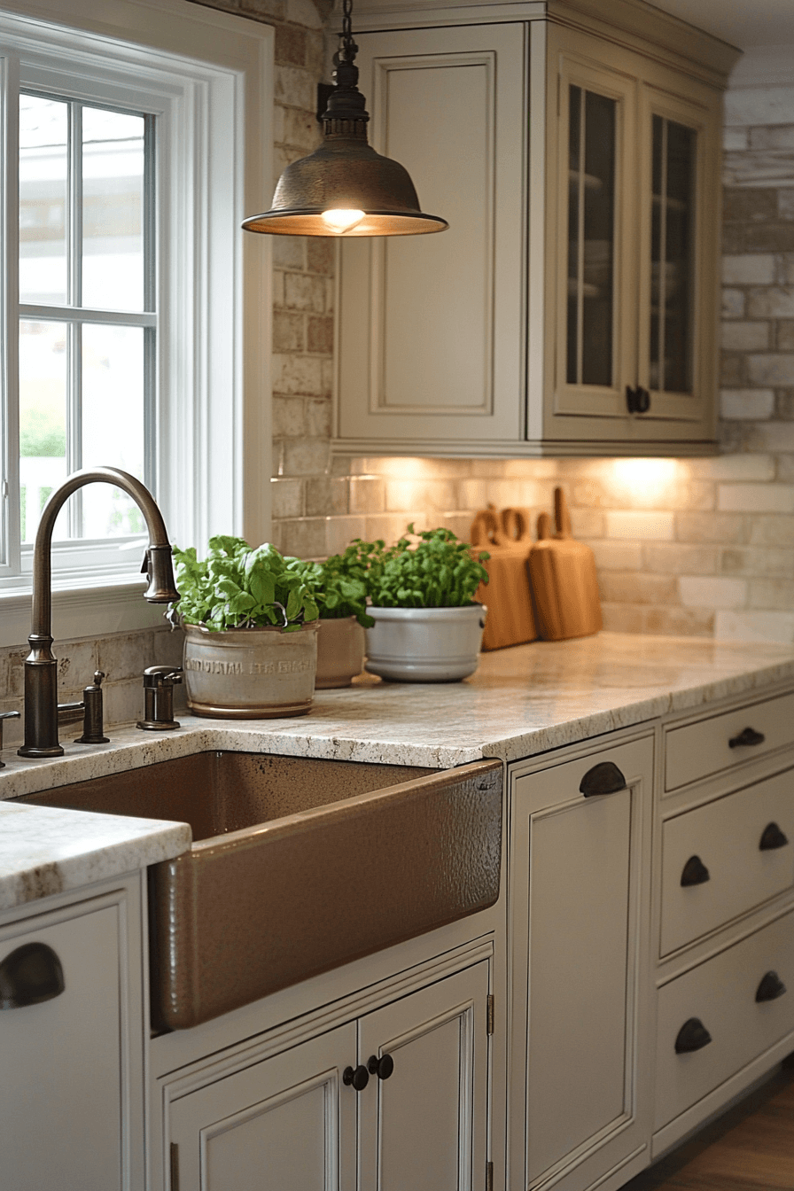 stone backsplash kitchen