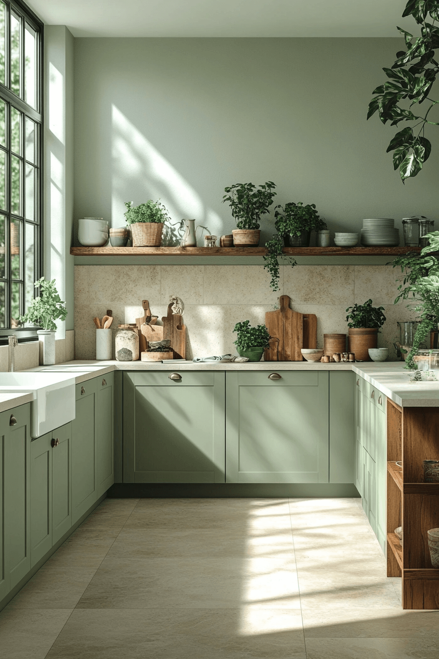 29 Clary Sage Kitchen Cabinets That Bring Fresh Style and Calm Elegance 24 clary sage kitchen cabinets