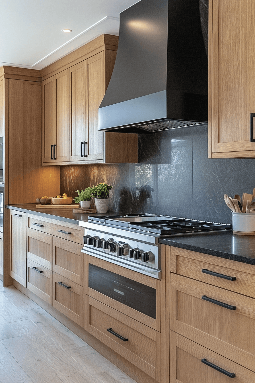 light oak kitchen cabinets