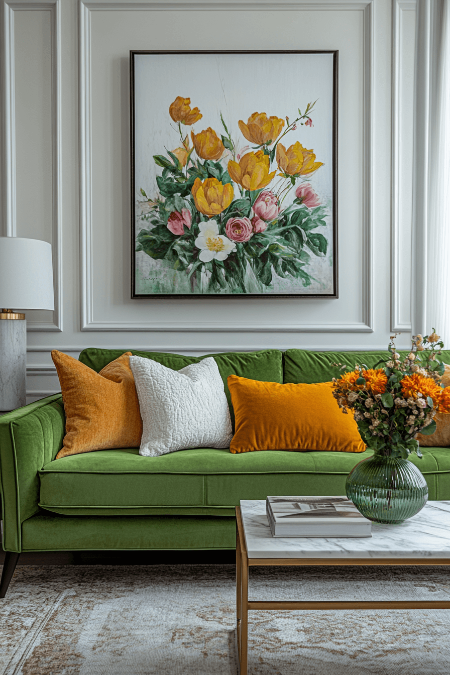 29 Green Couch Living Room Ideas That Bring Fresh Energy and Timeless Style 25 green couch living room ideas