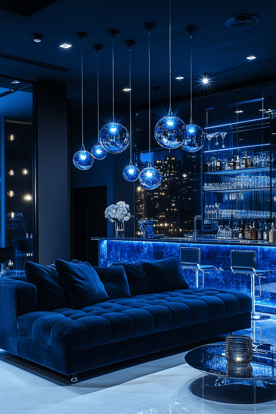 dark couch living room