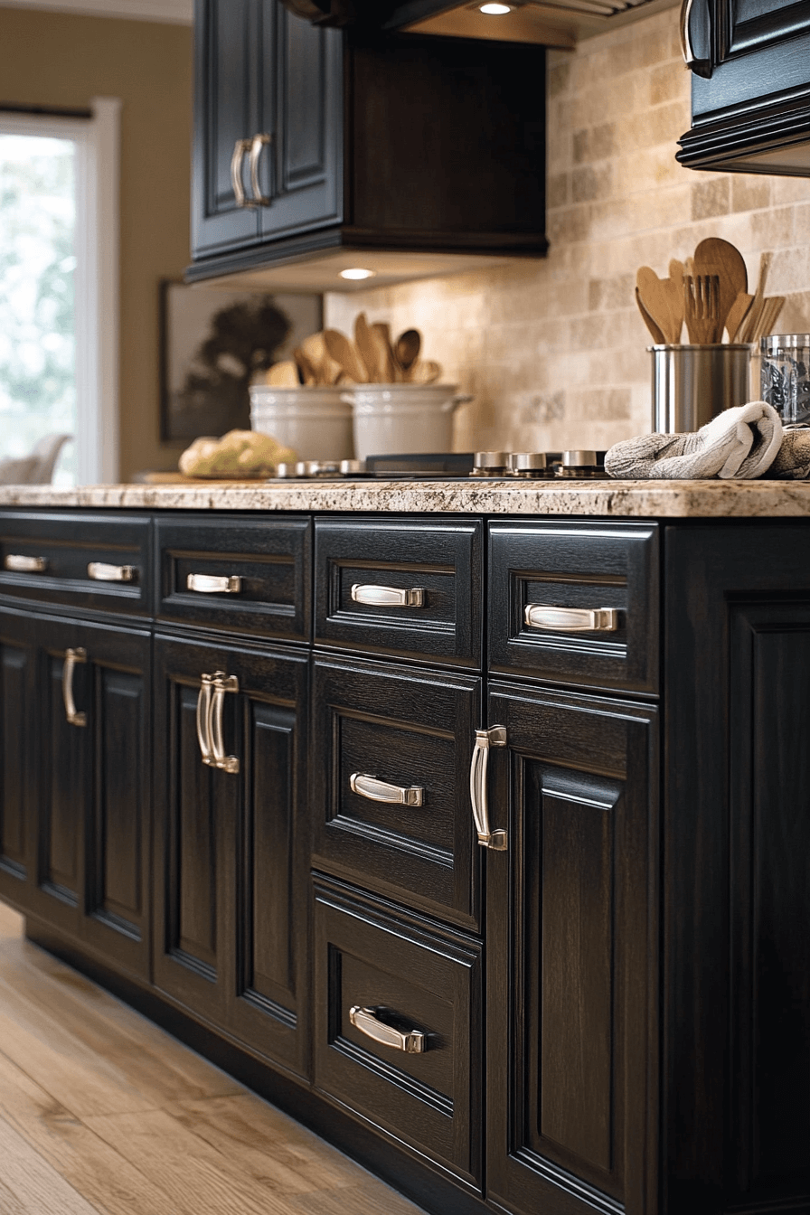 29 Dark Stained Kitchen Cabinets That Add Depth, Beauty, and Timeless Charm 25 dark stained kitchen cabinets