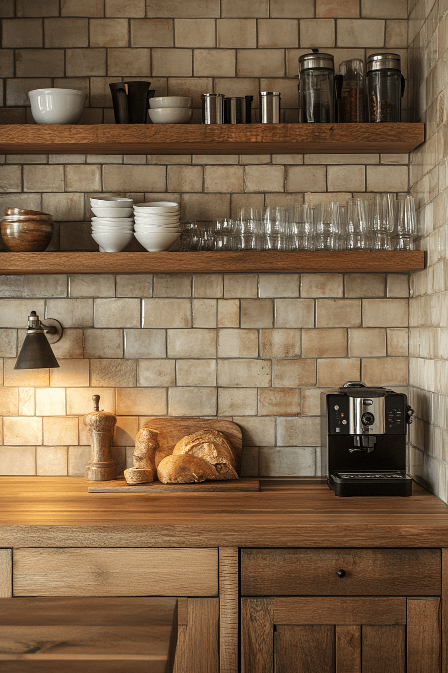 rustic kitchen backsplash