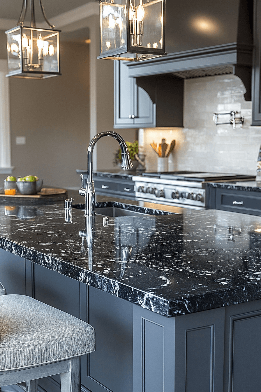 black countertops