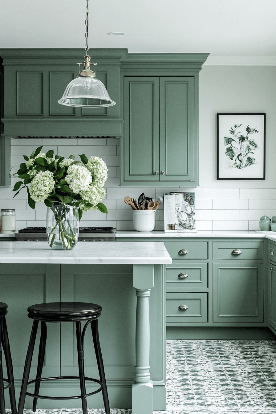 29 Clary Sage Kitchen Cabinets That Bring Fresh Style and Calm Elegance 26 clary sage kitchen cabinets