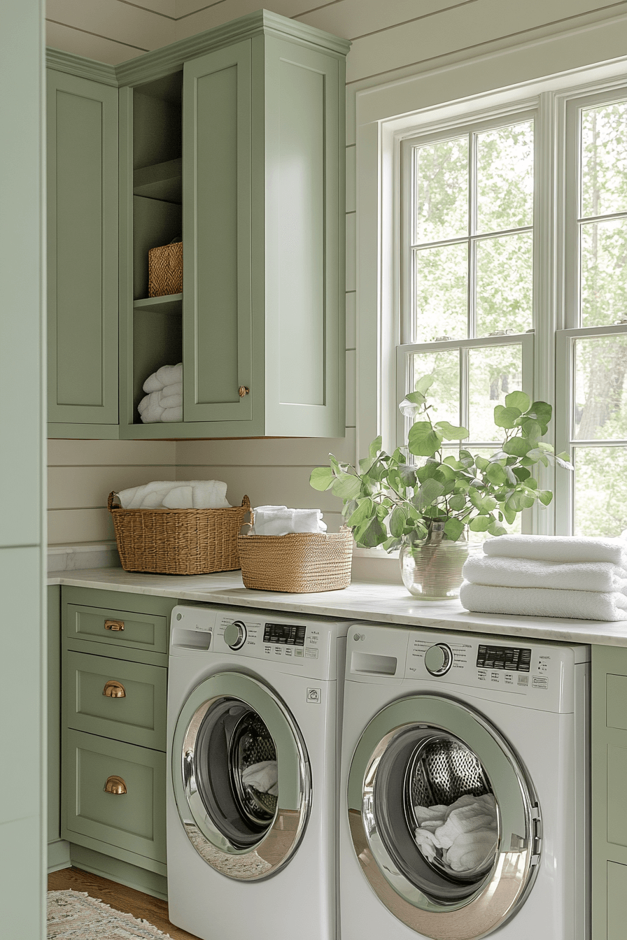 29 Green Laundry Room Designs For A Cheerful And Refreshing Space ...