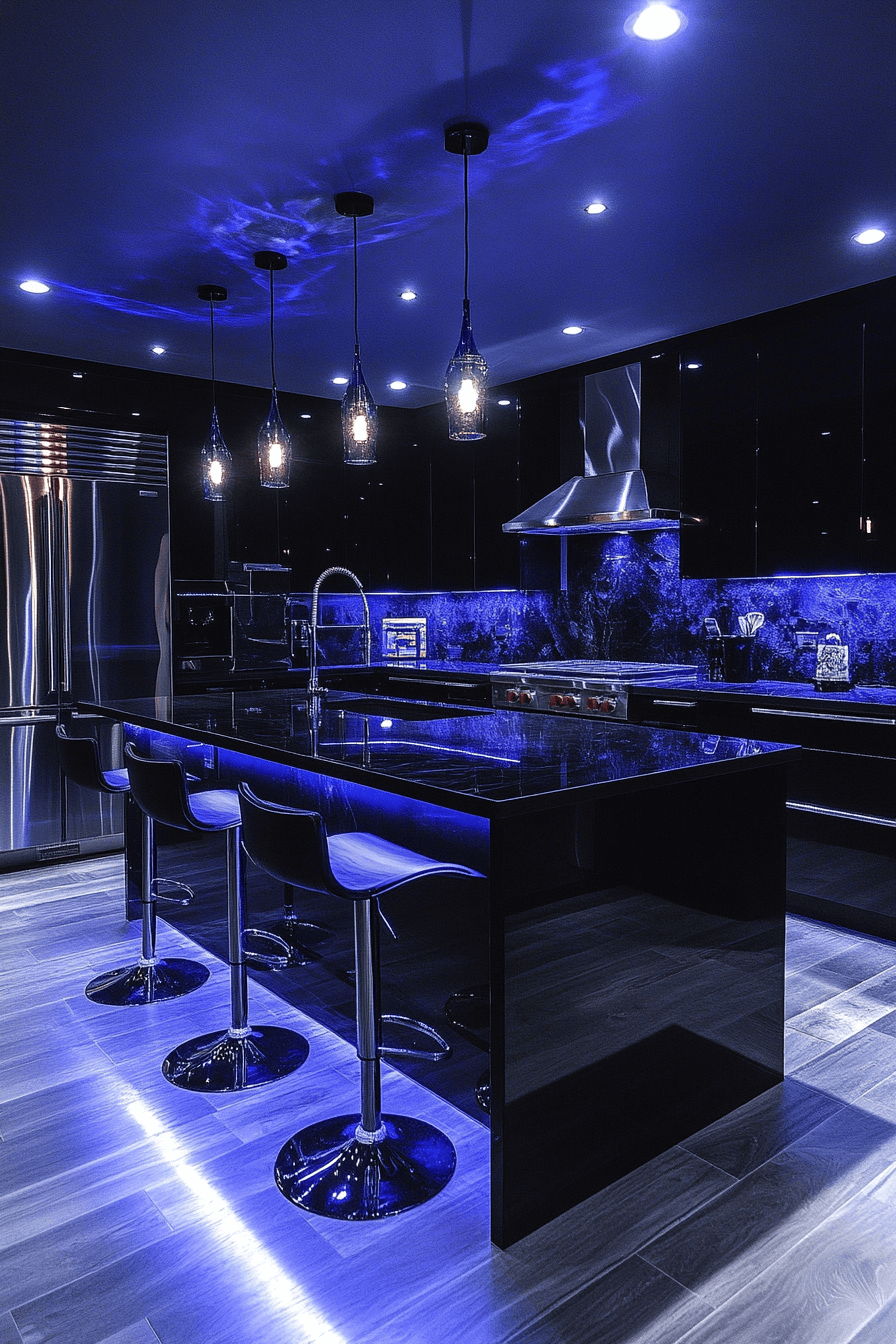 black countertops