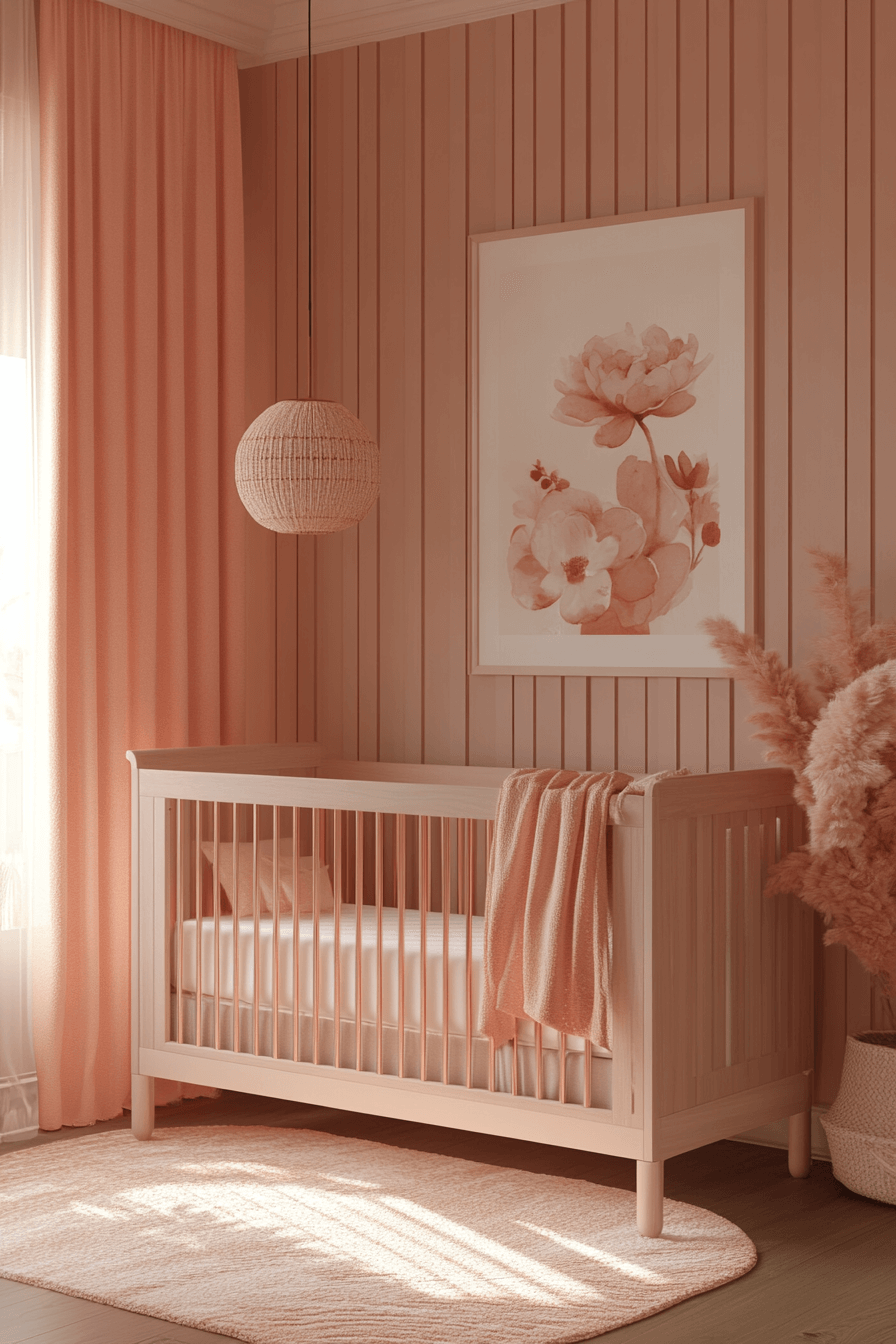pink boho nursery