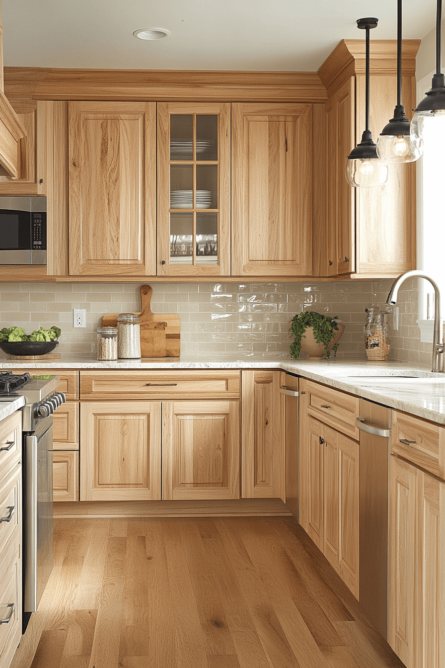 light oak kitchen cabinets