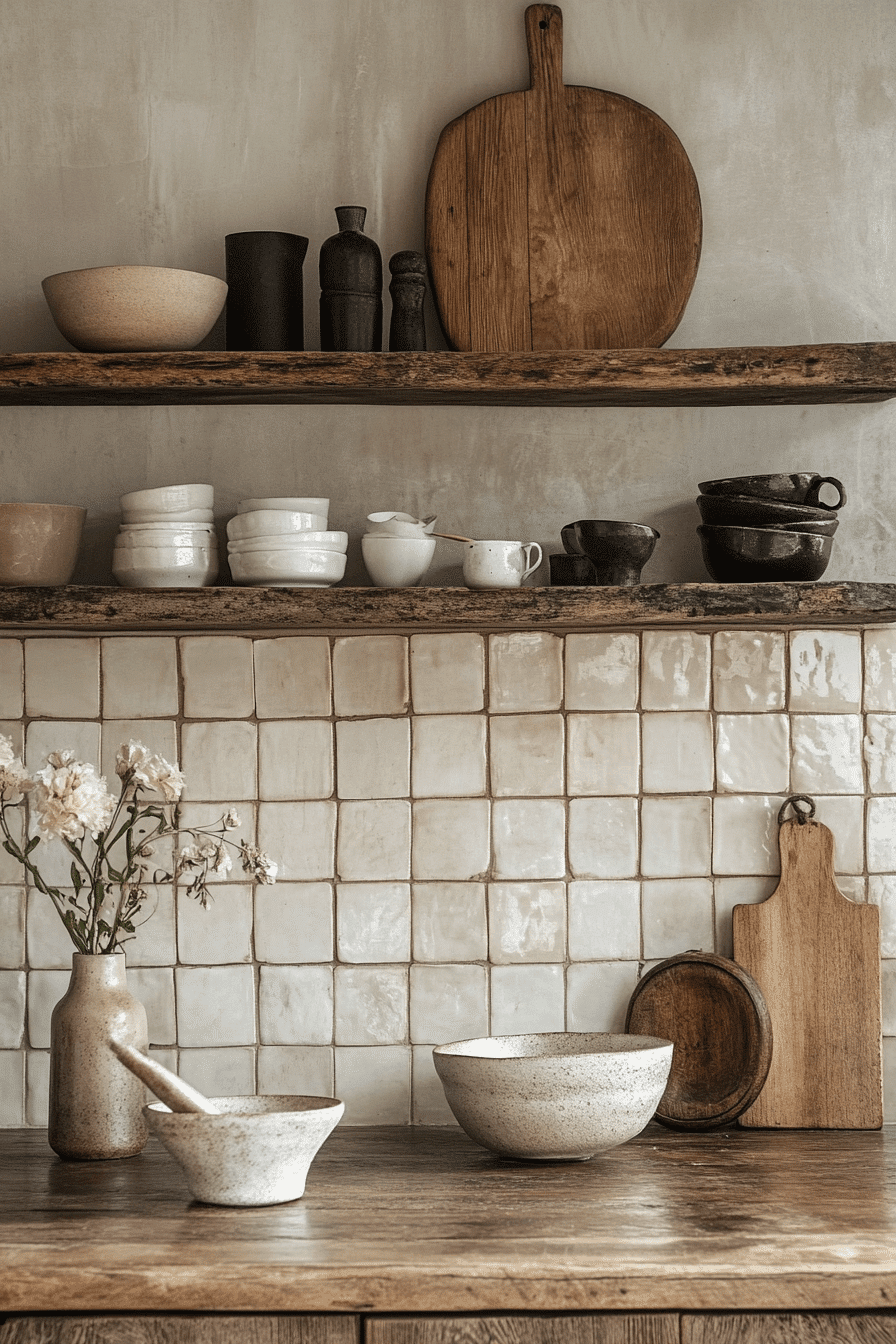 rustic kitchen backsplash