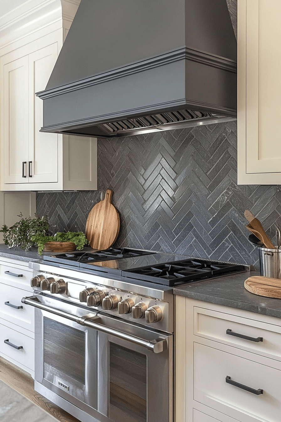 stone backsplash kitchen