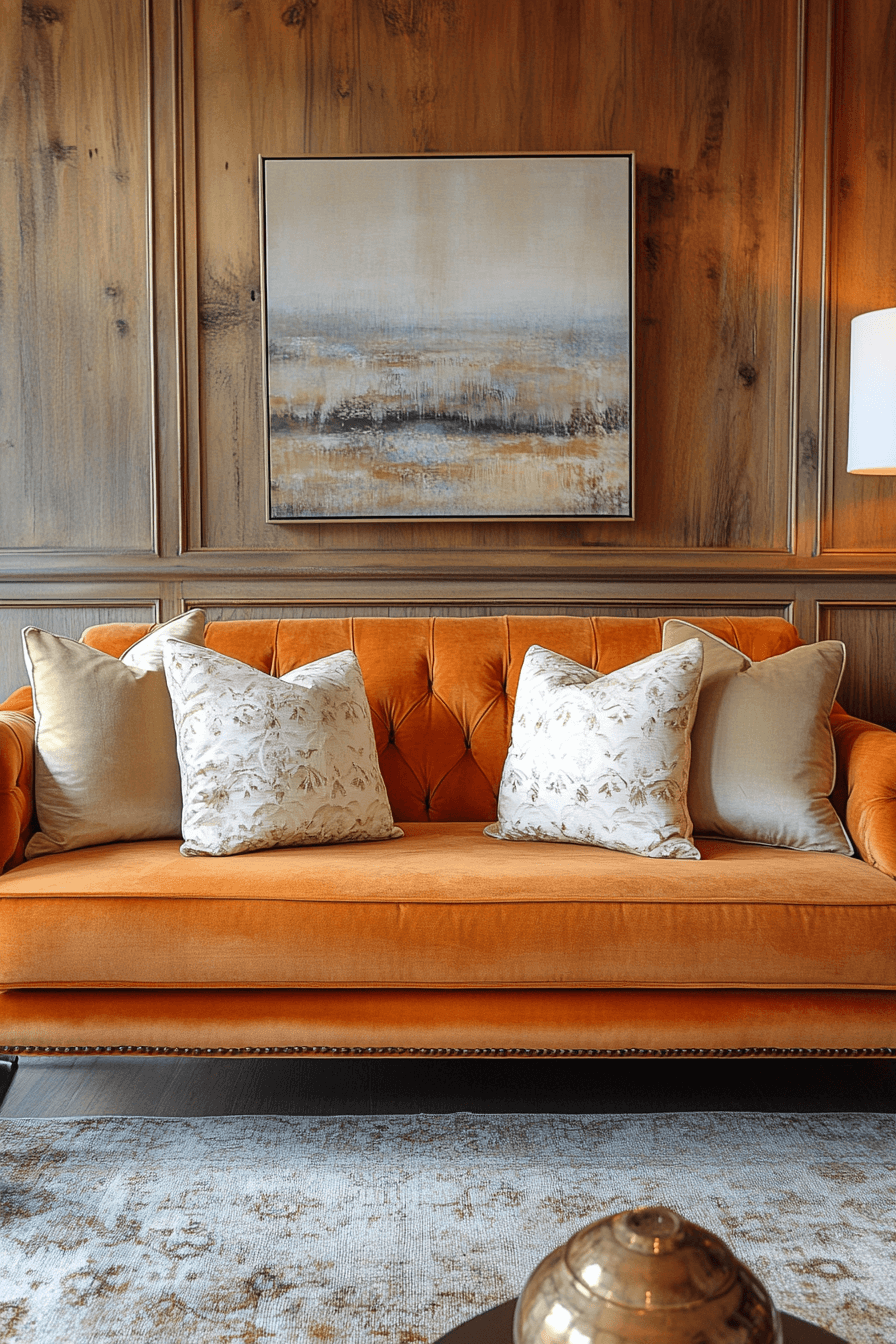 rust couch living room ideas