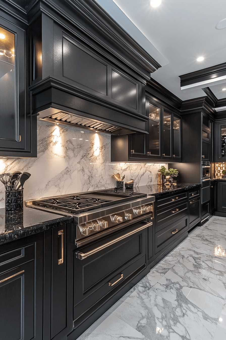 black countertops