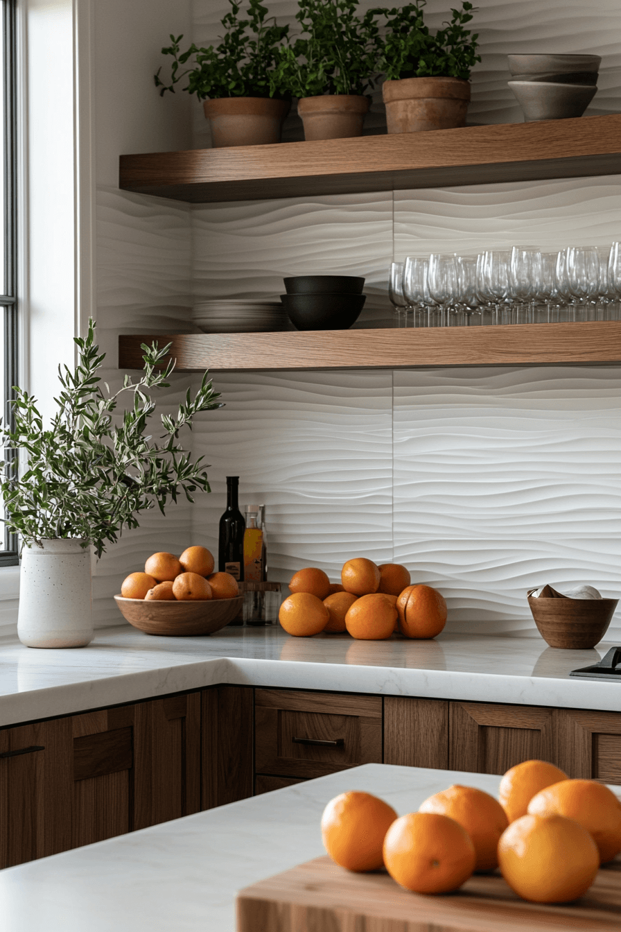 white backsplash kitchen