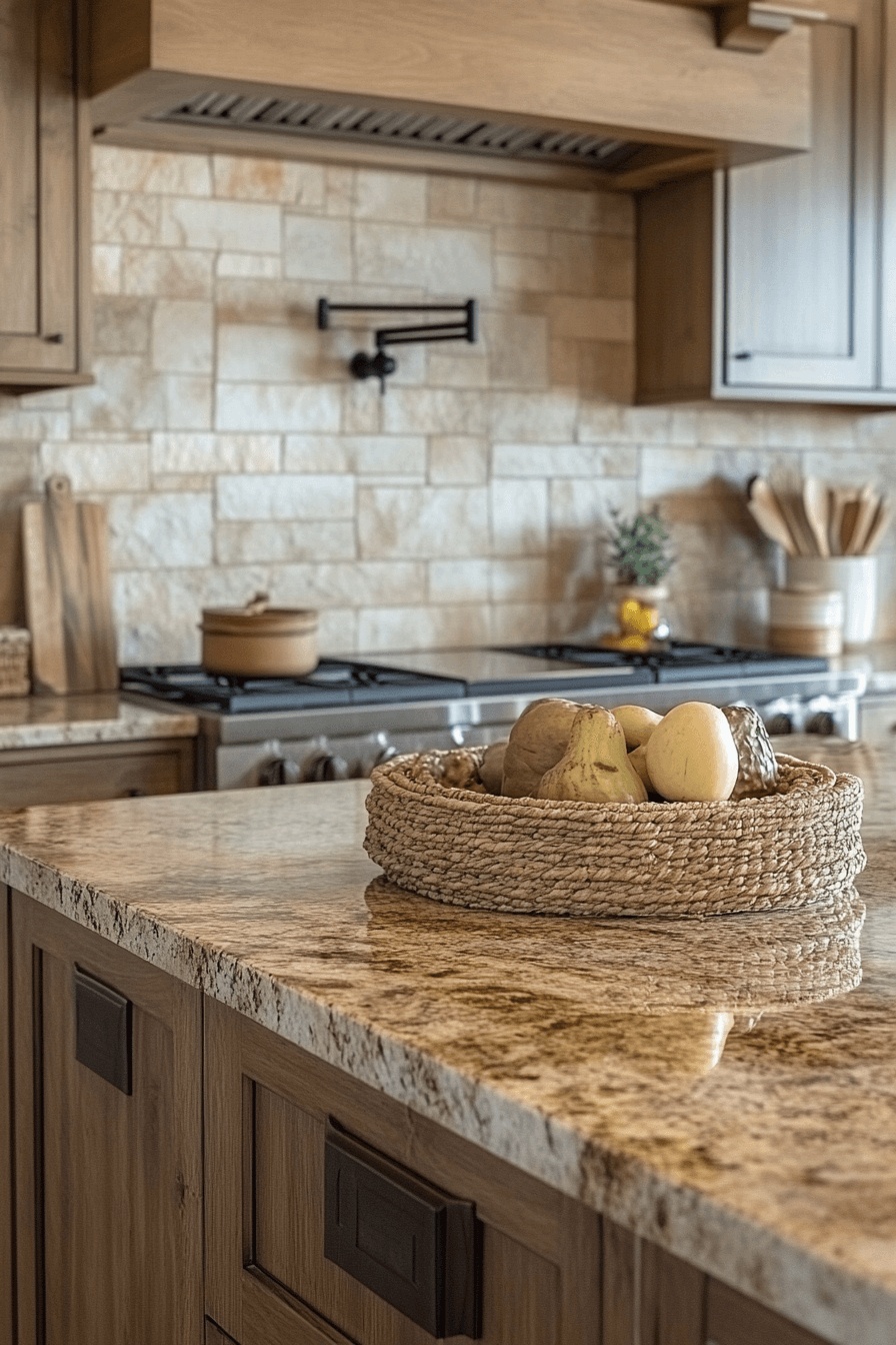 brown granite countertops