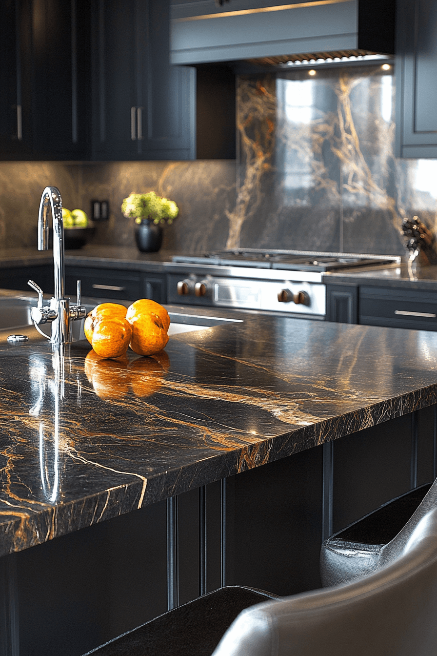 brown granite countertops