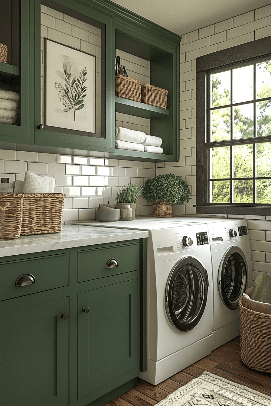 29 Green Laundry Room Designs For A Cheerful And Refreshing Space ...