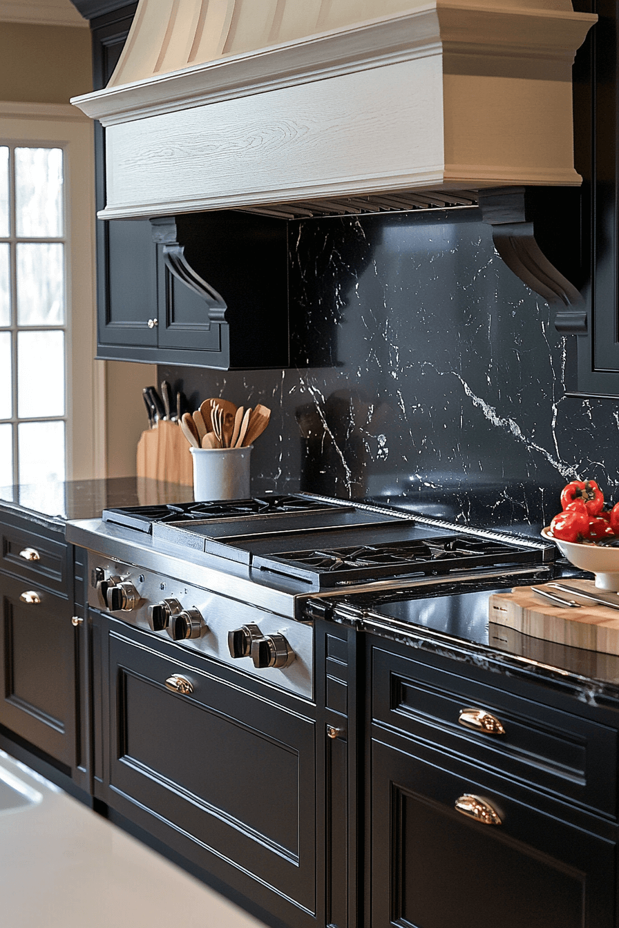 black countertops