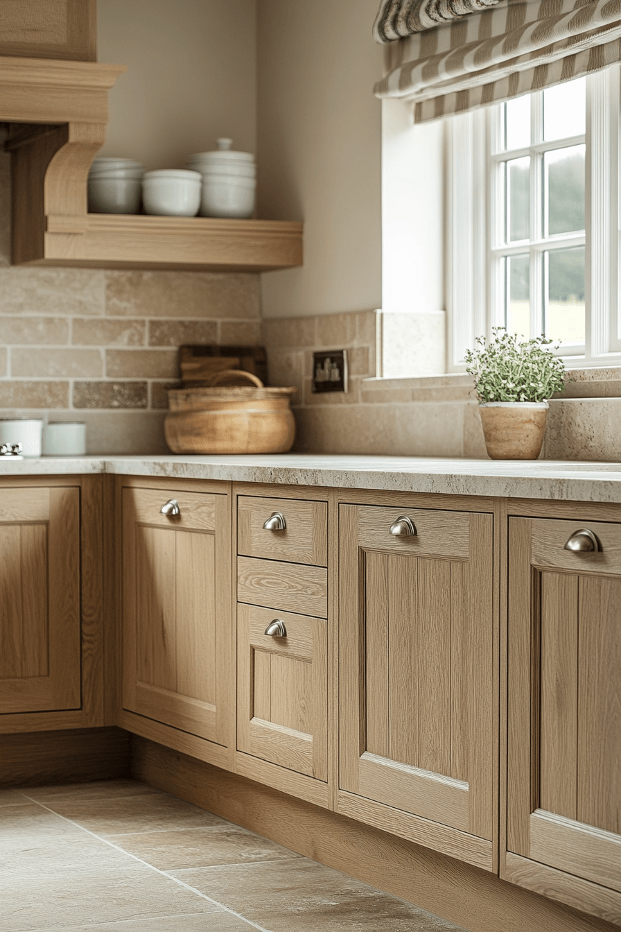 pale oak kitchen cabinets