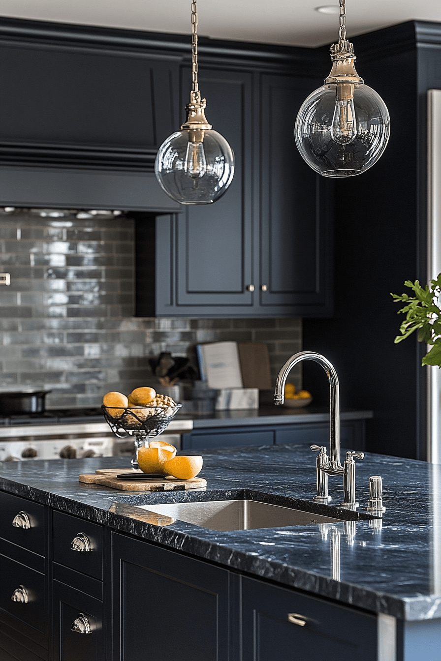 black countertops