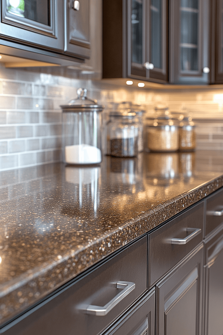 brown granite countertops