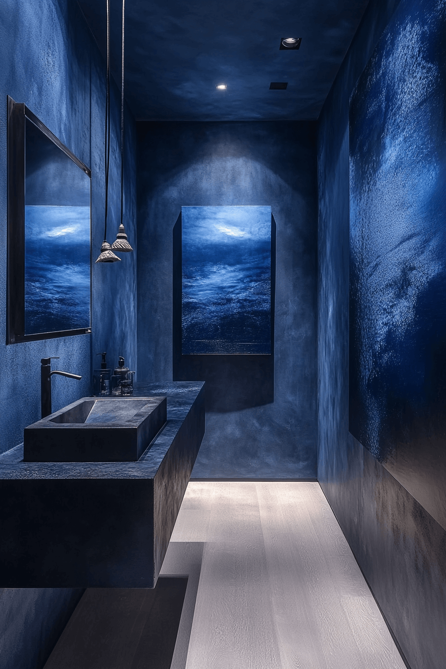 moody powder room
