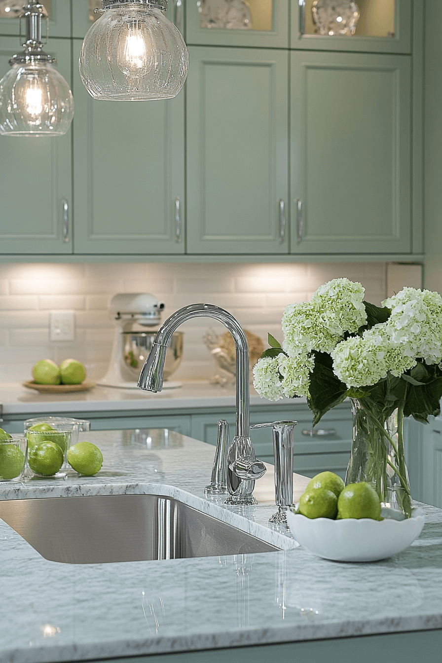 29 Mint Green Kitchen Cabinets That Bring Fresh Charm and Cheerful Style 3 mint green kitchen cabinets