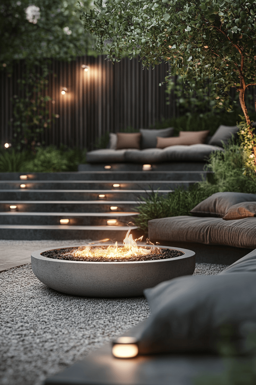 backyard fire pit ideas lounge areas
