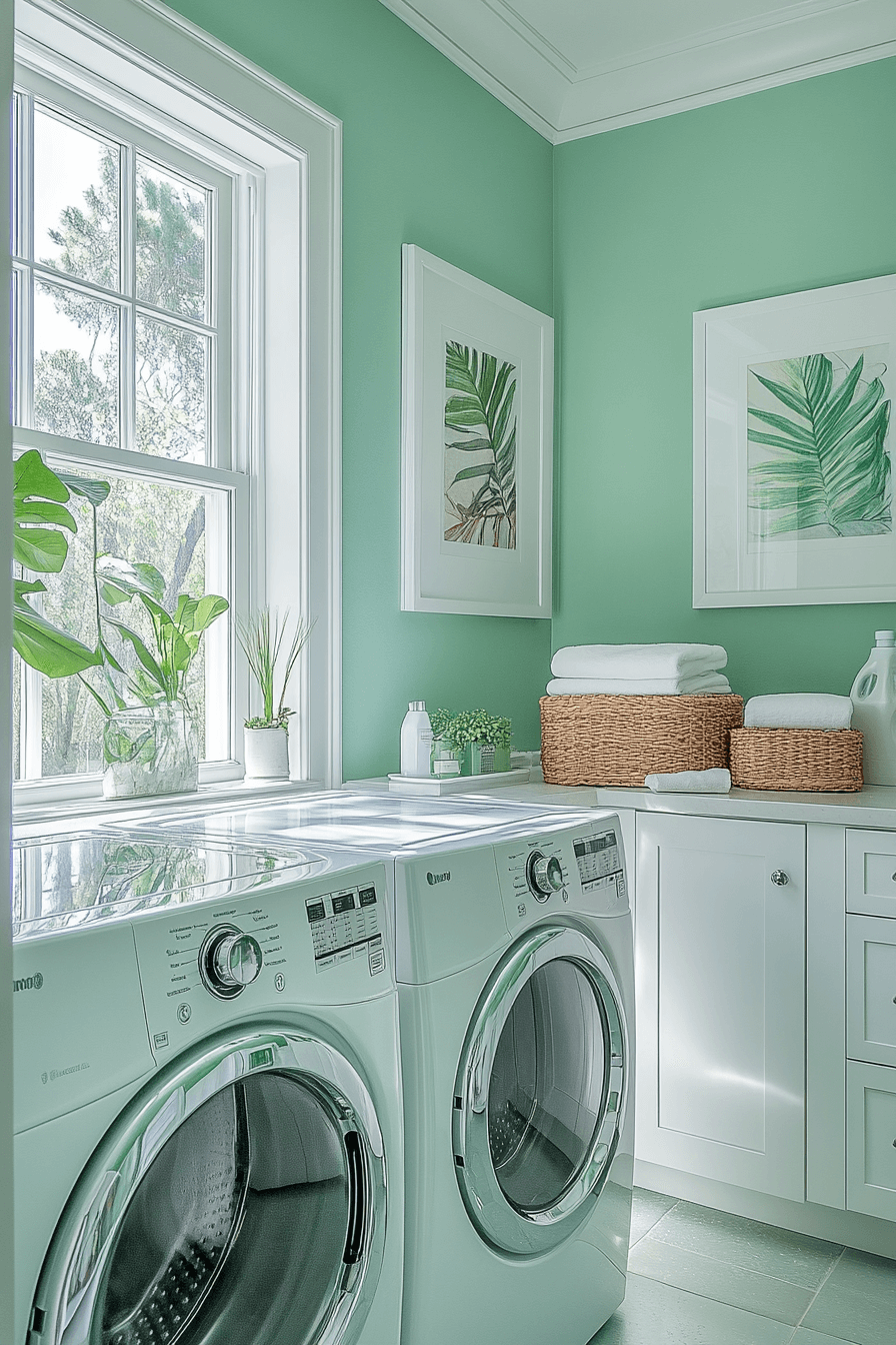 29 Green Laundry Room Designs For A Cheerful And Refreshing Space ...