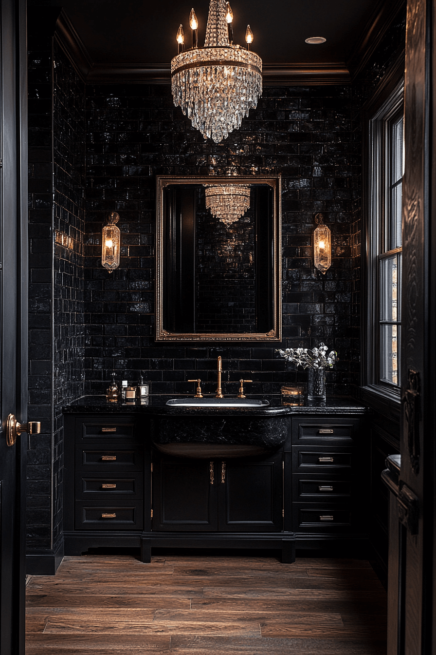 moody powder room