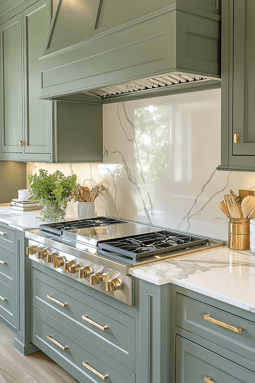 olive green kitchen cabinets